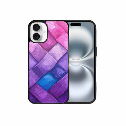 iPhone 16 Plus Case — Bisexual Flag Color Theme Small Rainbow, Personalized Phone Case