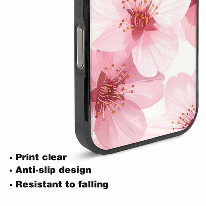 iPhone 16 Pro Case — Japanese Cherry Blossom Pattern Sakura Flowers, Unique Phone Case Design