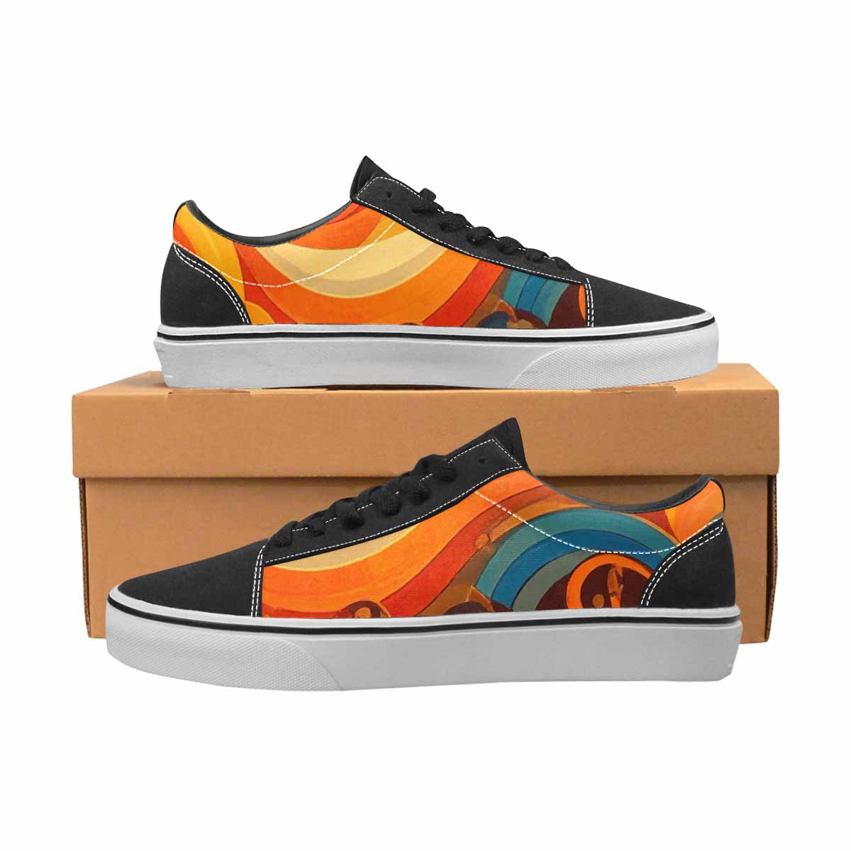 MEN'S Groovy 70S Peace Canvas Lace-Up Vivid Shoes