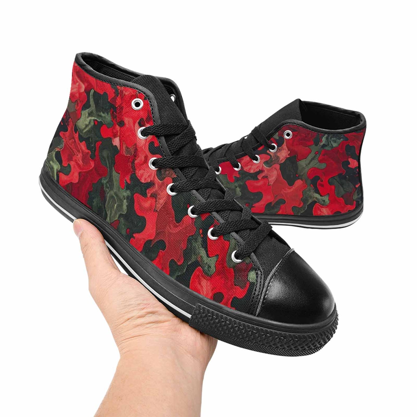 WOMEN'S Military Camouflage Blotch High Top Canvas Y2K Shoes