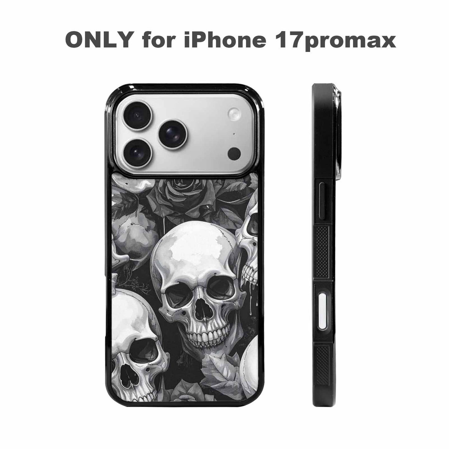 iPhone 17 Pro Max Case — Skull Dark Art Gothic Print Gothic, Custom Phone Case