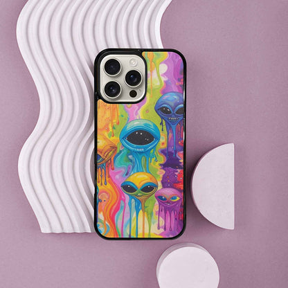 iPhone 16 Pro Max Case — Aliens Tie Dyemelting Aliens P Bod, Personalized Phone Case