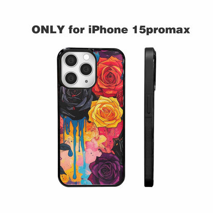 iPhone 15 Pro Max Case — Gothic Rose Gothic Roses Pattern Hundreds, Custom Made Phone Cover