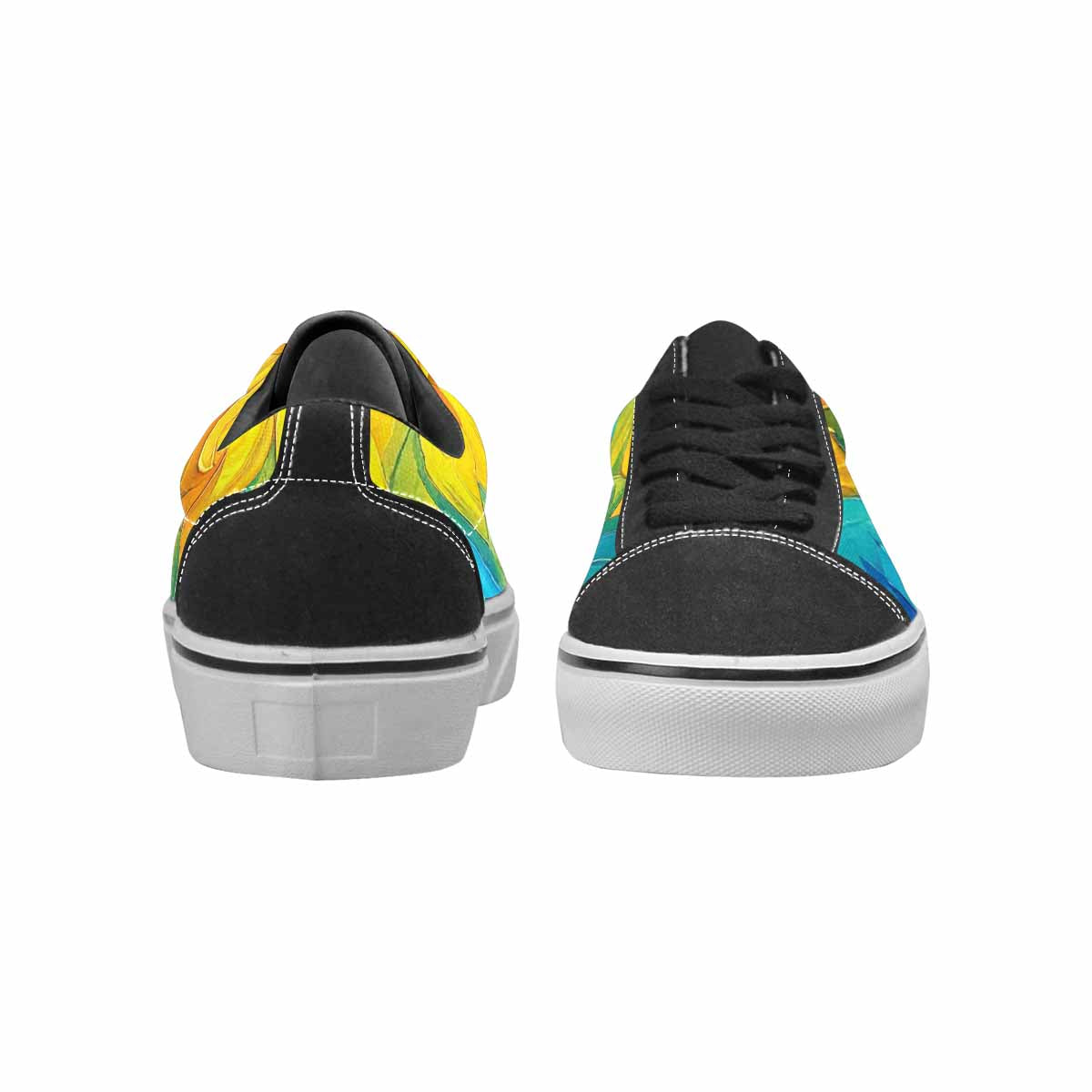 MEN'S Pansexual Flag Color Canvas Lace-Up Vivid Custom Shoes
