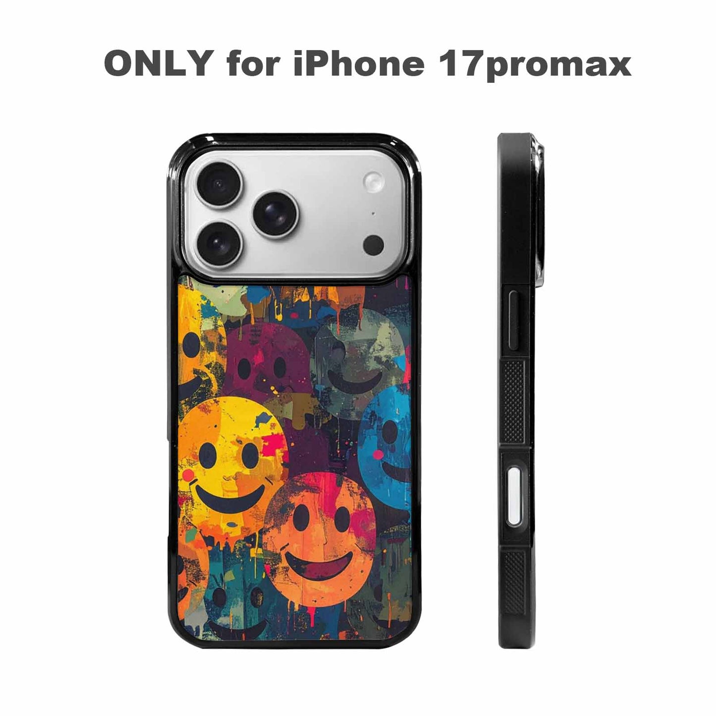 iPhone 17 Pro Max Case — Smiley Faces Camosmiley Faces Camo, Custom Art Phone Cover
