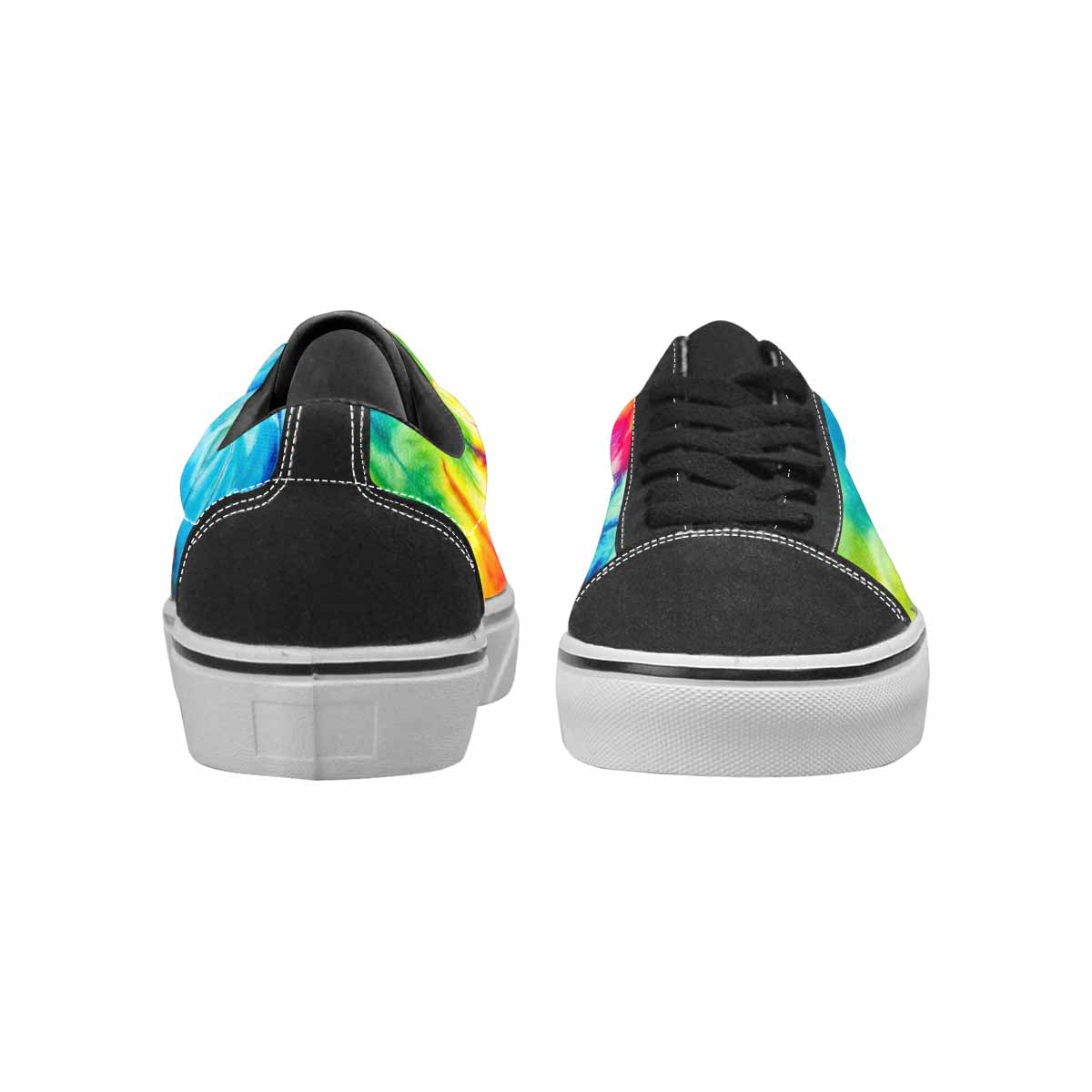 WOMEN'S Tie Dye Acid Wash Color Canvas Lace-Up Wallpaper Art Sneakers