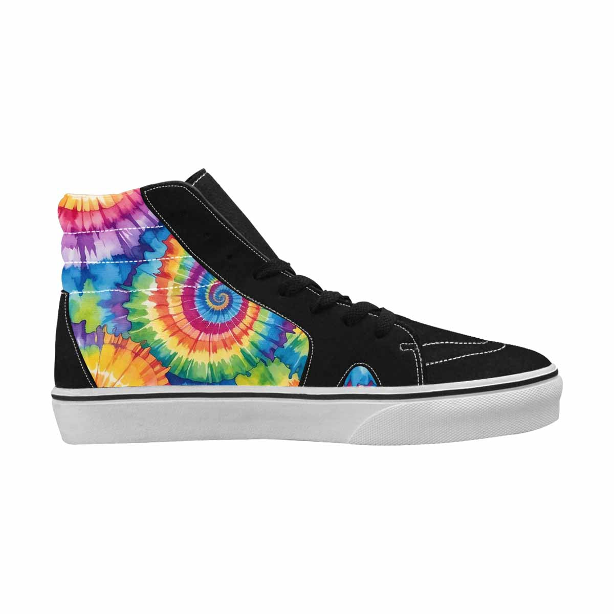 WOMEN'S Tie Dye - High Top Canvas Neon Fantasy Custom Sneakers