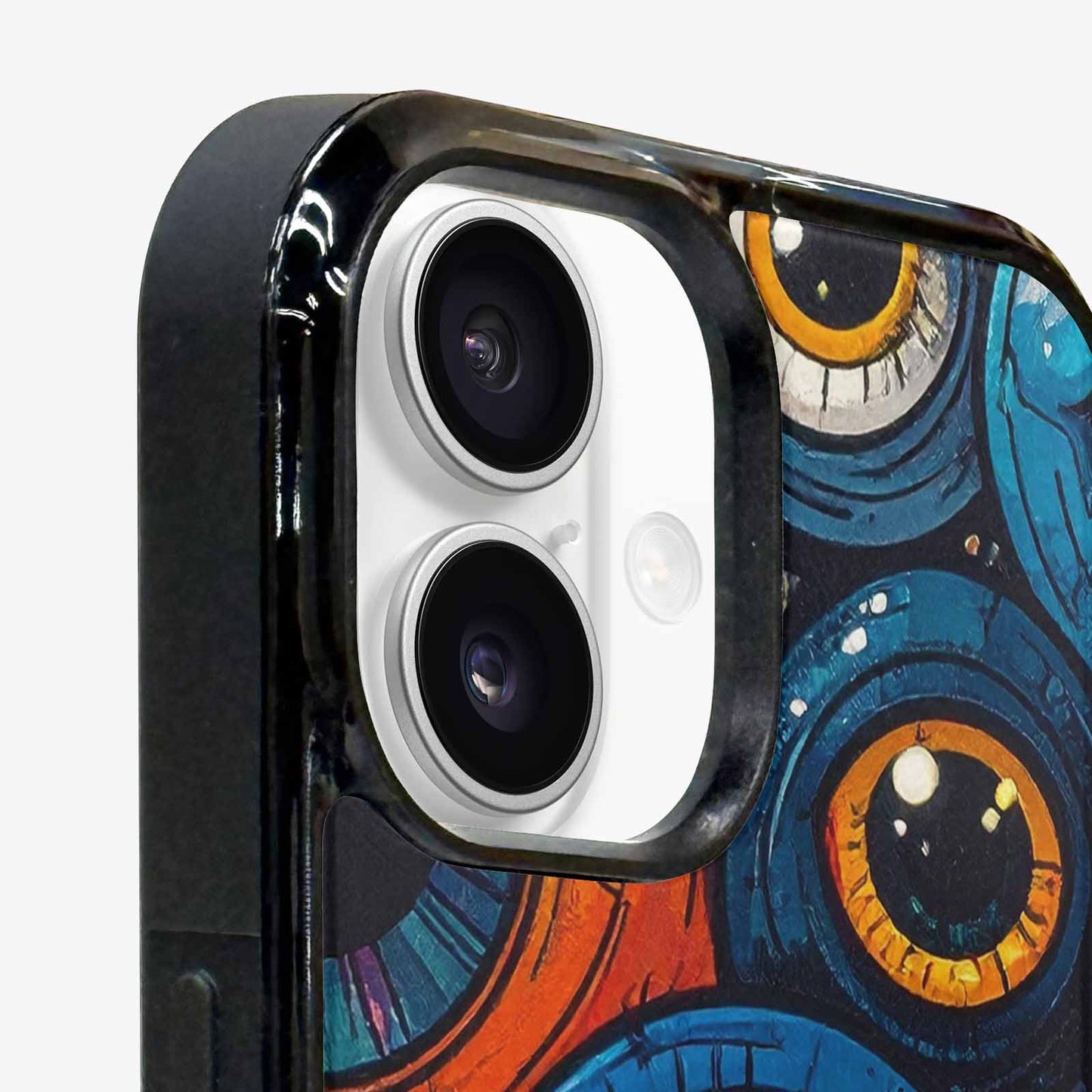iPhone 16 Plus Case — Cartoon Eyeballs, Custom Art Phone Cover