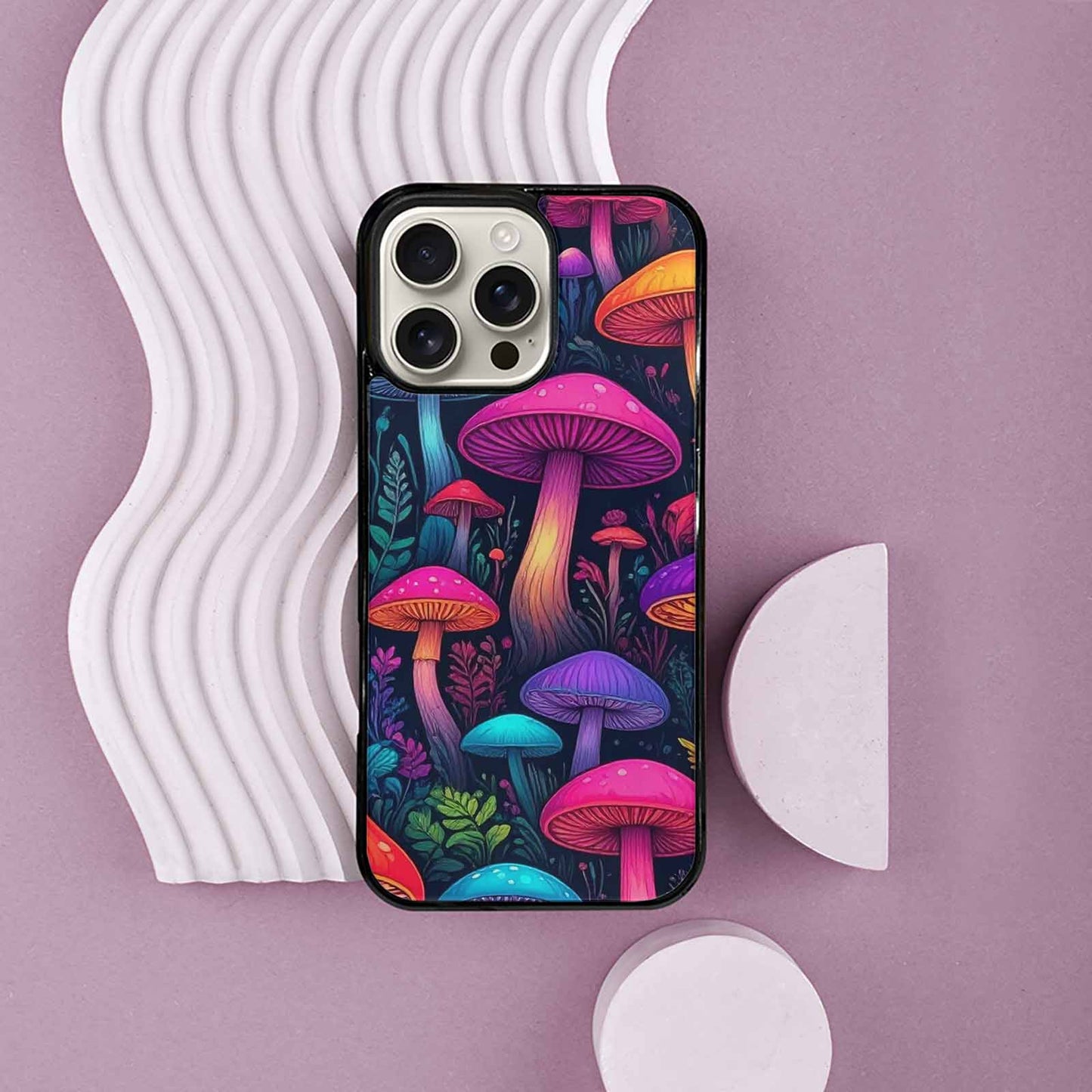 iPhone 16 Pro Max Case — Psychedelic Mushroom, Custom Printed Phone Case