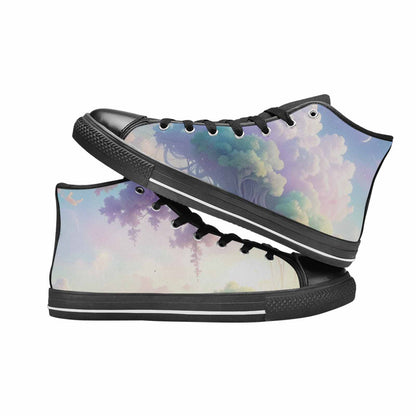 MEN'S Surrealist Dreamscape High Top Canvas Dark Academia Custom Sneakers