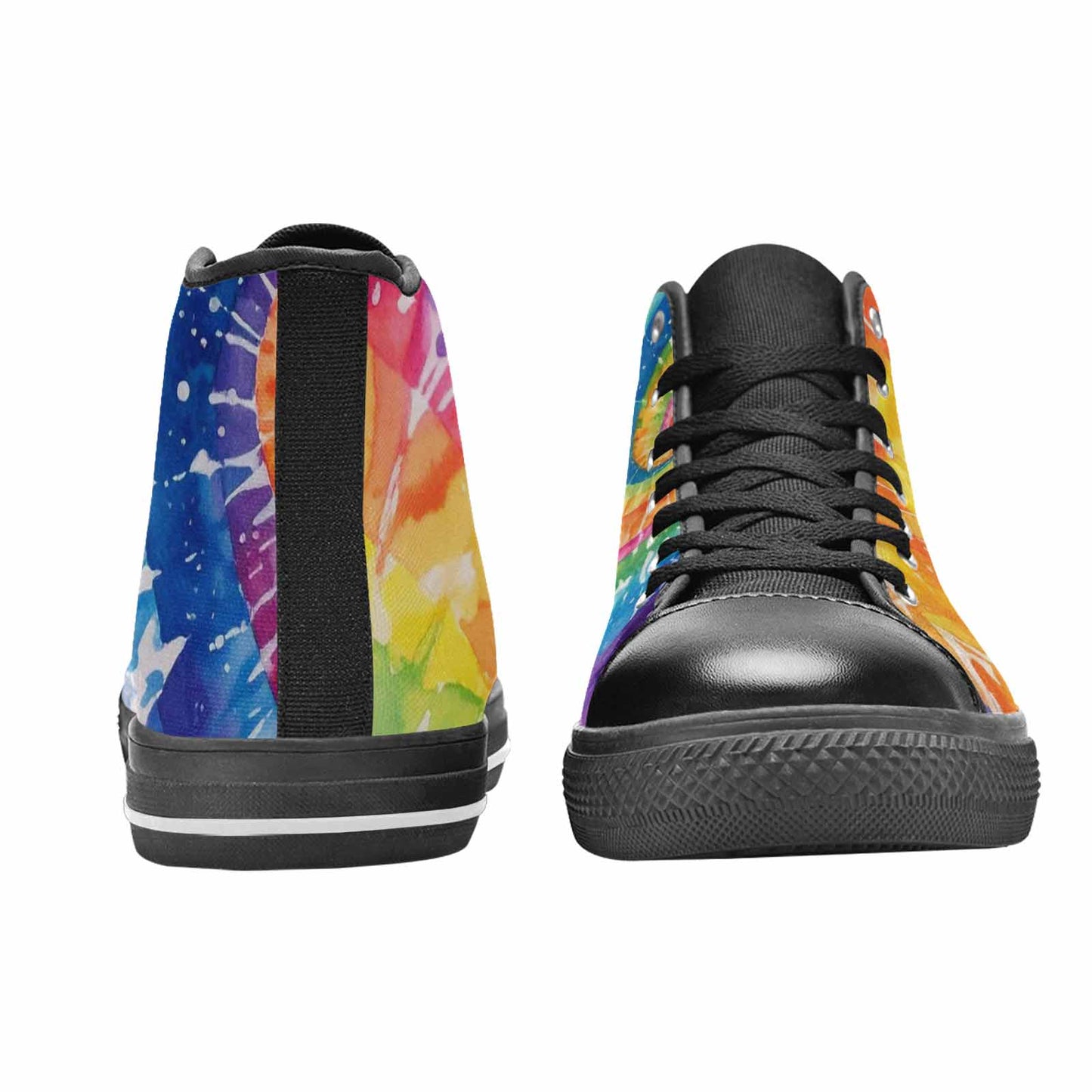 WOMEN'S Tie Dye - High Top Canvas Neon Fantasy Sneakers