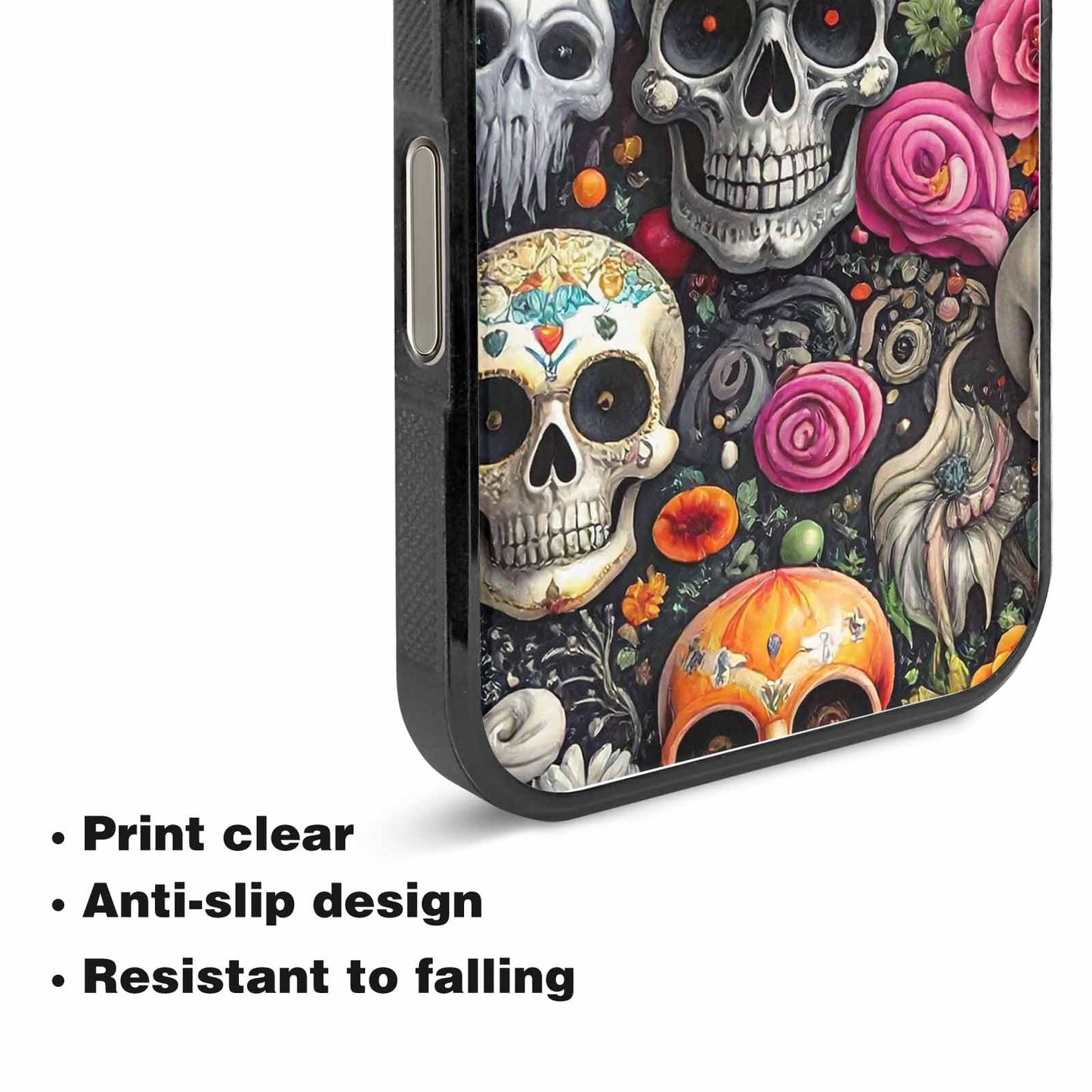 iPhone 15 Pro Max Case — Greyscale Black And White Dark Black, Custom Made Phone Cover