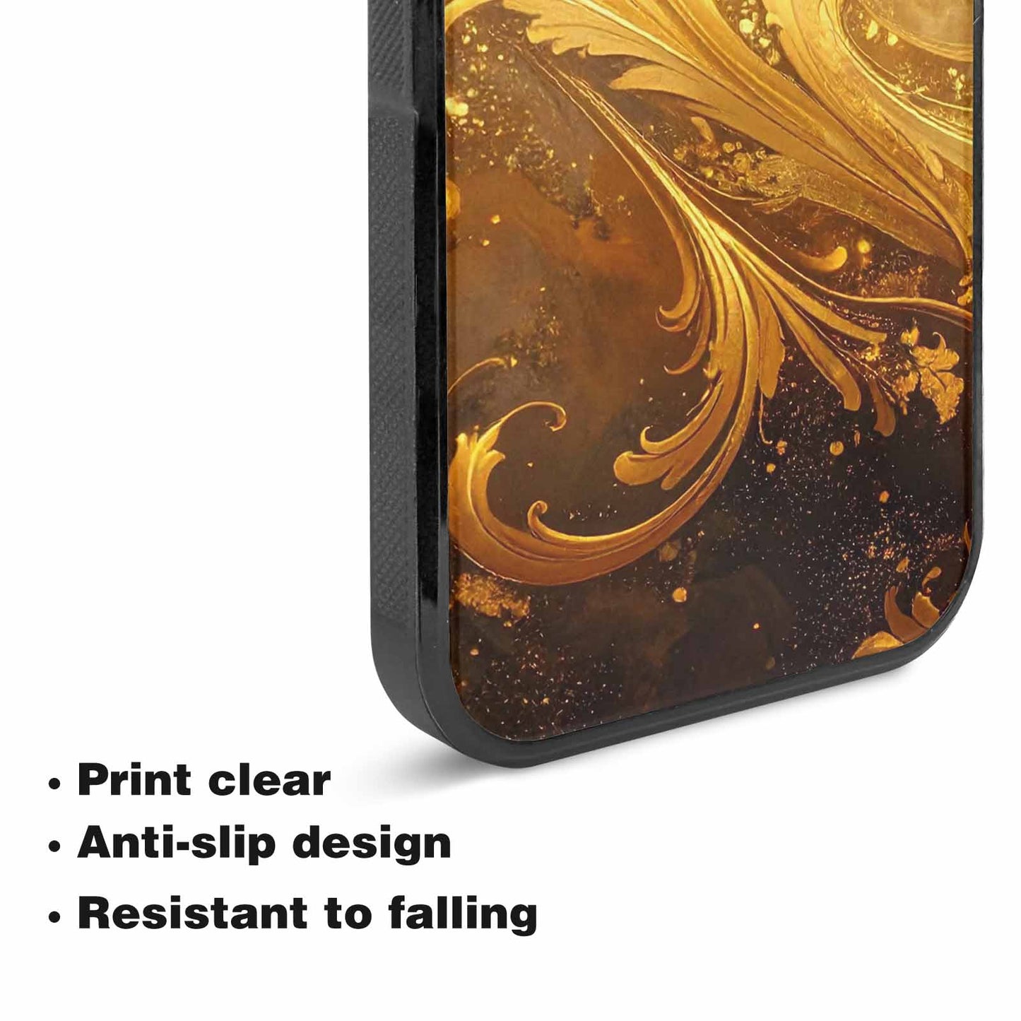 iPhone 15 Plus Case — Klimt Gold Leaf Artwork Pattern, Personalized Phone Case
