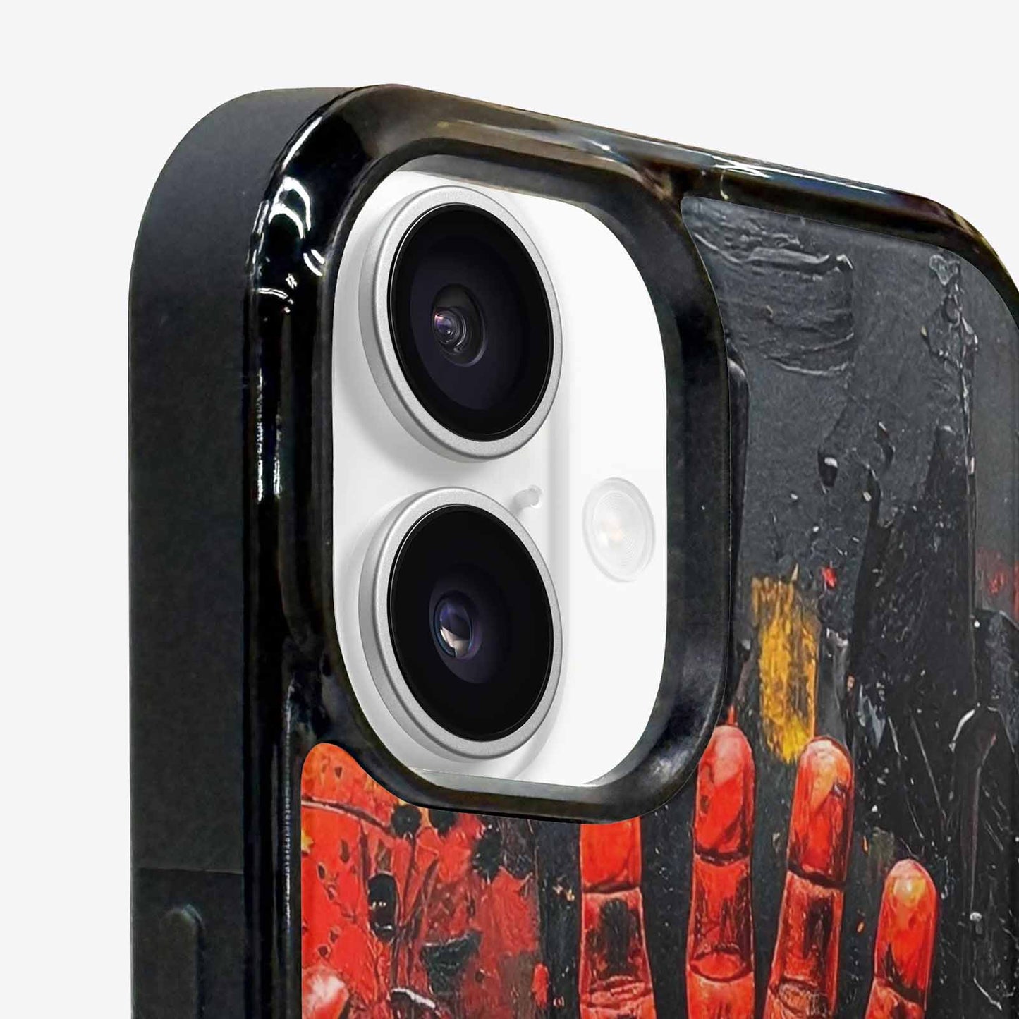 iPhone 16 Case — Halloween Splatter Handprint Custom Personalized Phone, Custom Phone Case