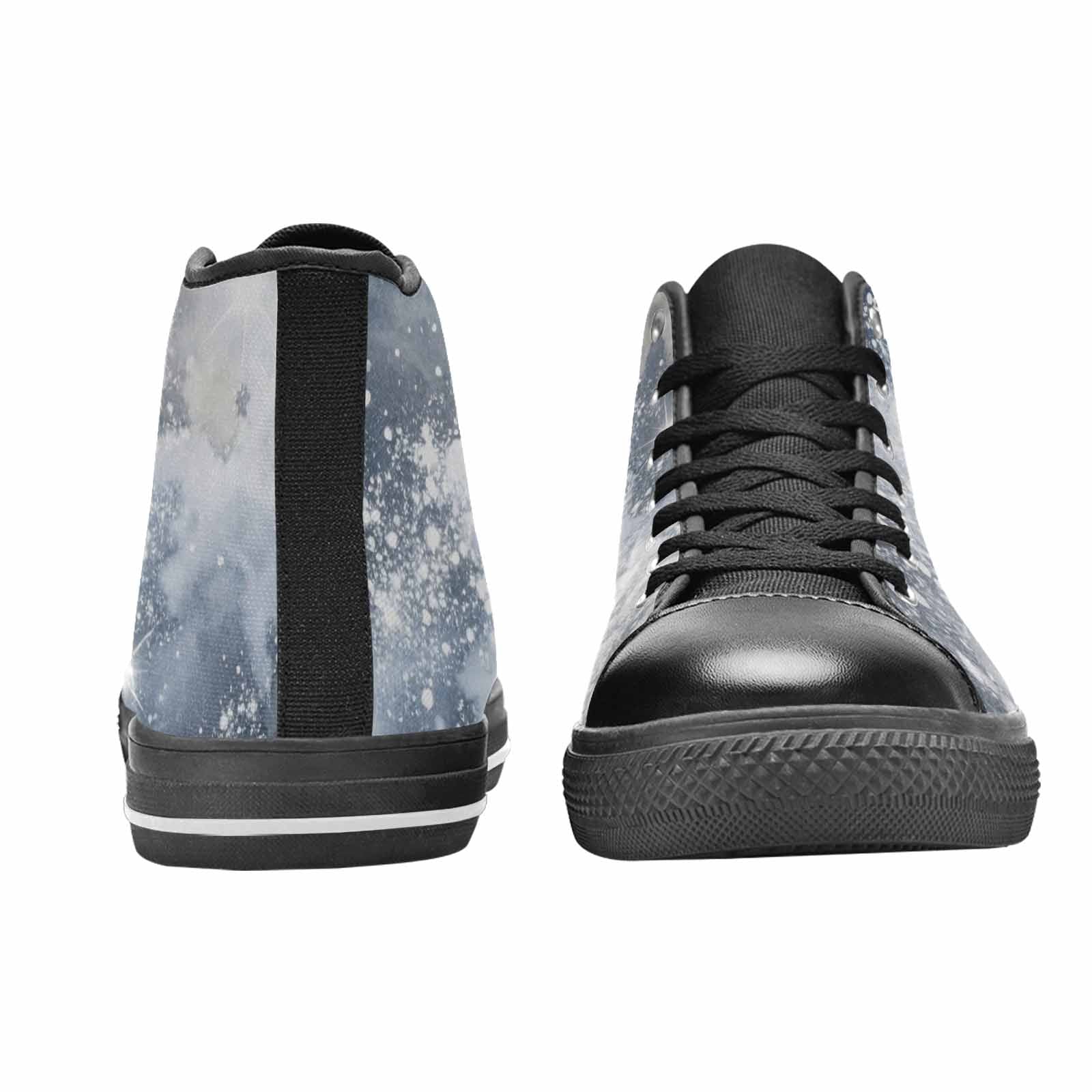 WOMEN'S Galaxy Art - High Top Canvas Aesthetic Custom Sneakers