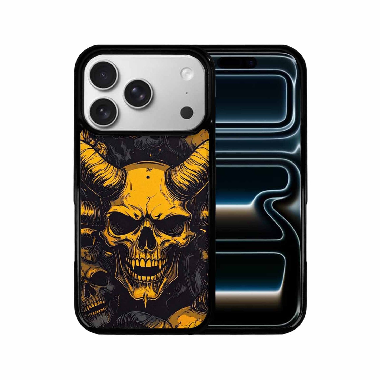 iPhone 17 Pro Case — Skull Dark Art Gothic Print Gothic, Custom Printed Phone Case
