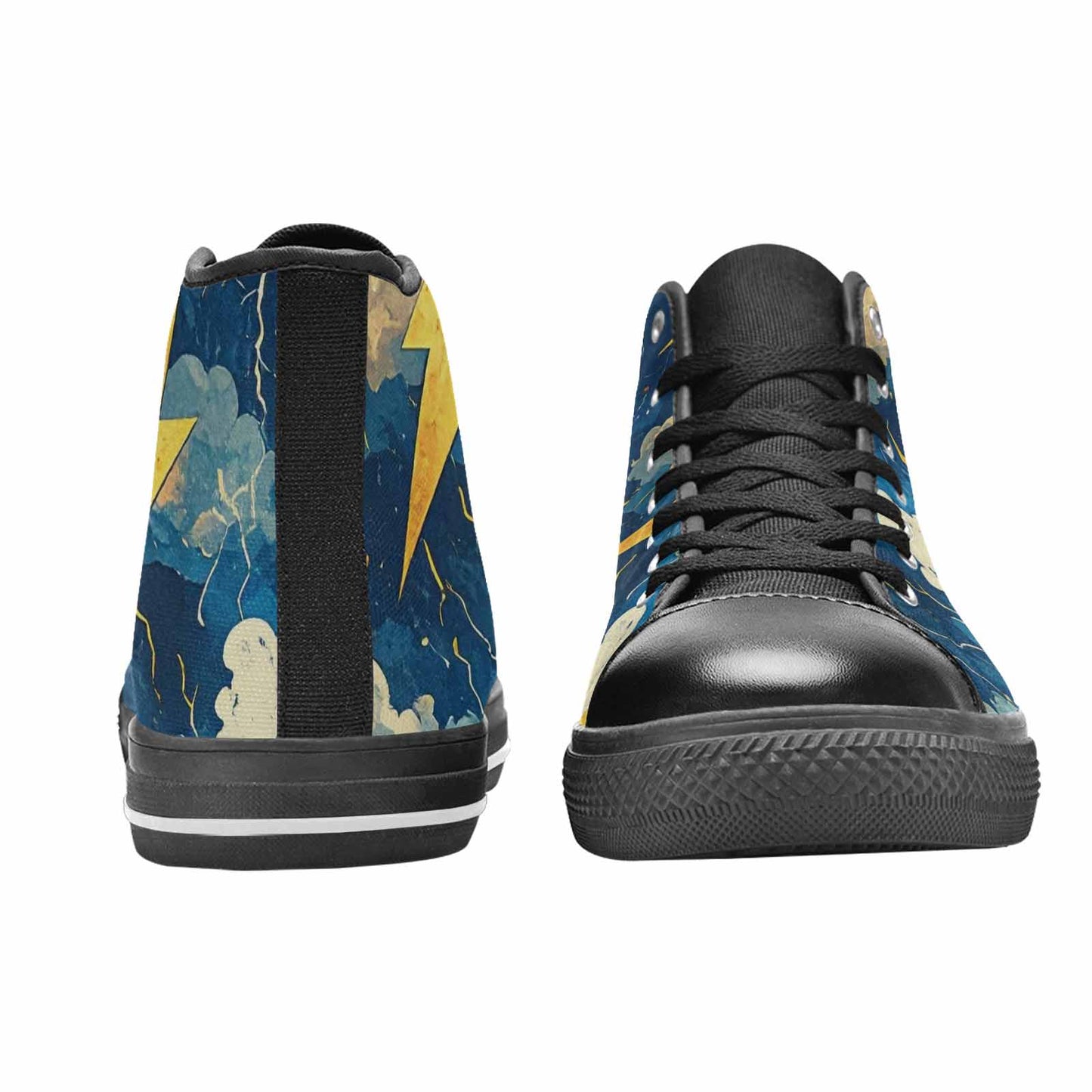 MEN'S Lightning Bolt High Top Canvas Cottagecore Custom Shoes