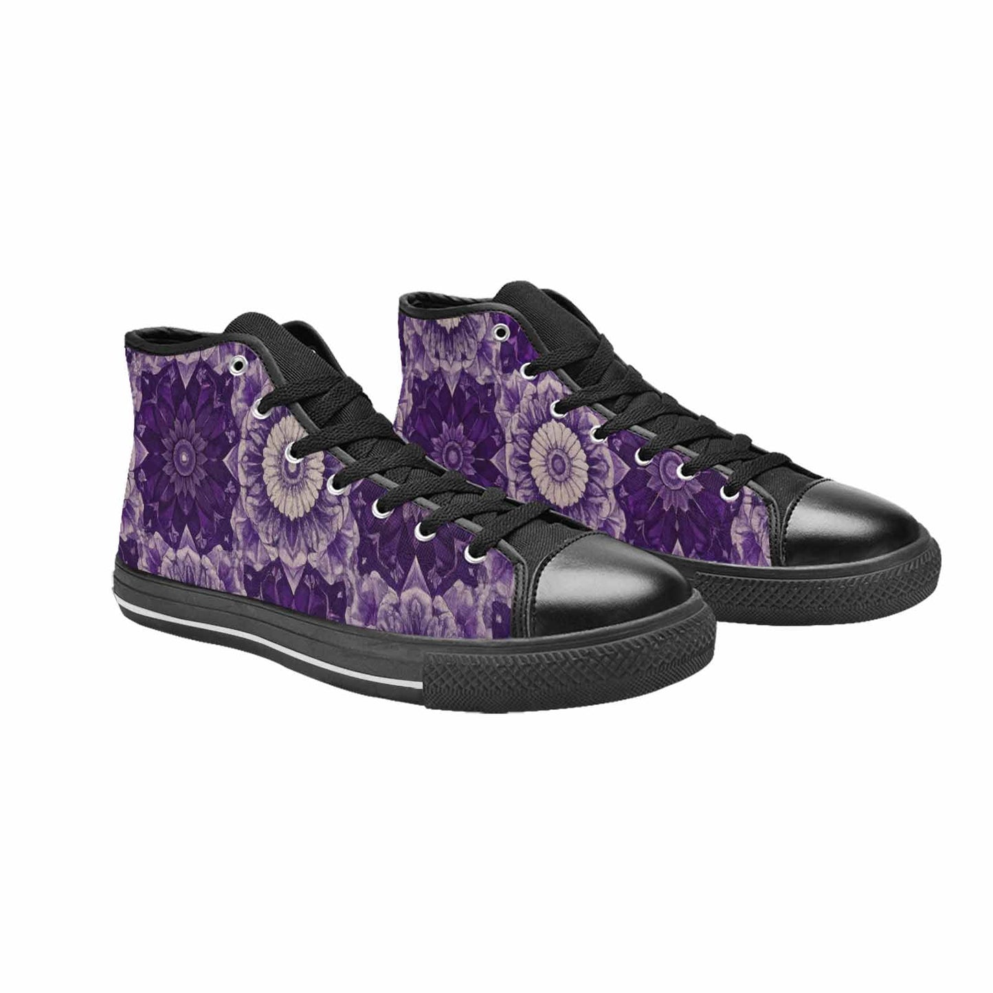 MEN'S Mandala High Top Canvas Vivid Custom Sneakers