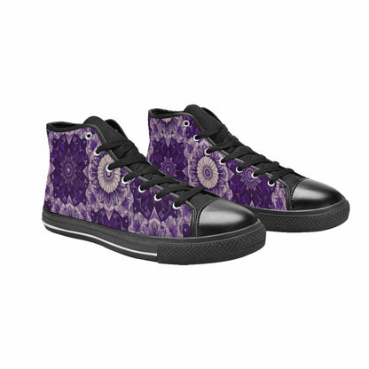 MEN'S Mandala High Top Canvas Vivid Custom Sneakers