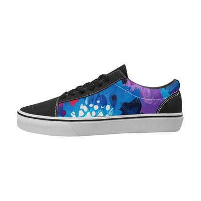 WOMEN'S Leopard Full Color Canvas Custom Design Vibrant Chaos Original Art Sneakers