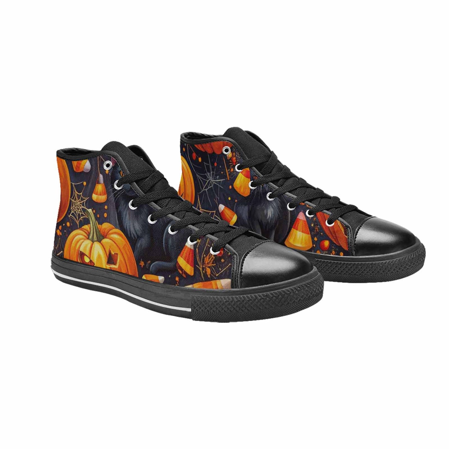 MEN'S Halloween High Top Canvas Surreal Custom Sneakers