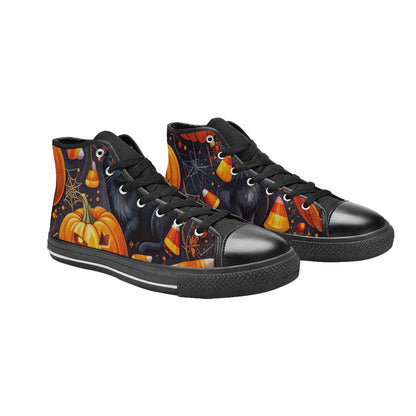 MEN'S Halloween High Top Canvas Surreal Custom Sneakers