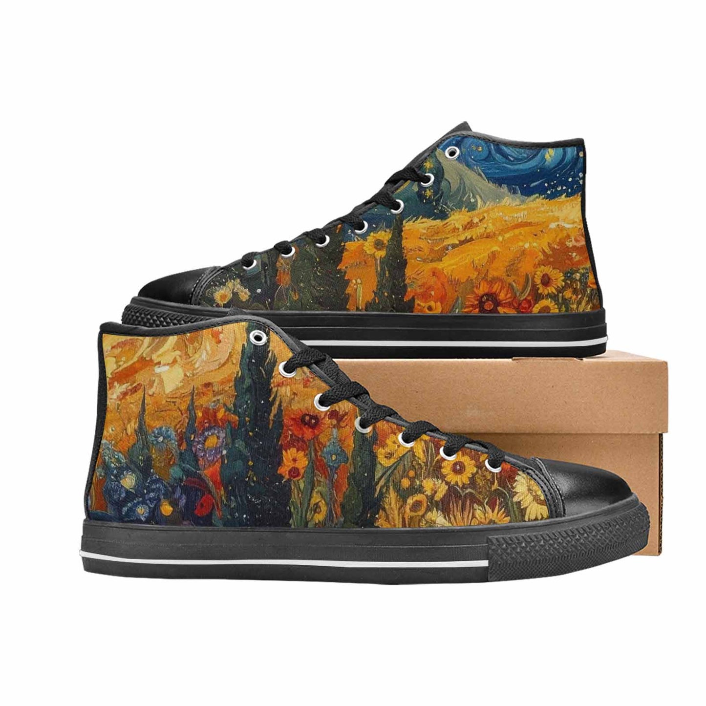 MEN'S Blend All Versions High Top Canvas Dark Academia Custom Sneakers