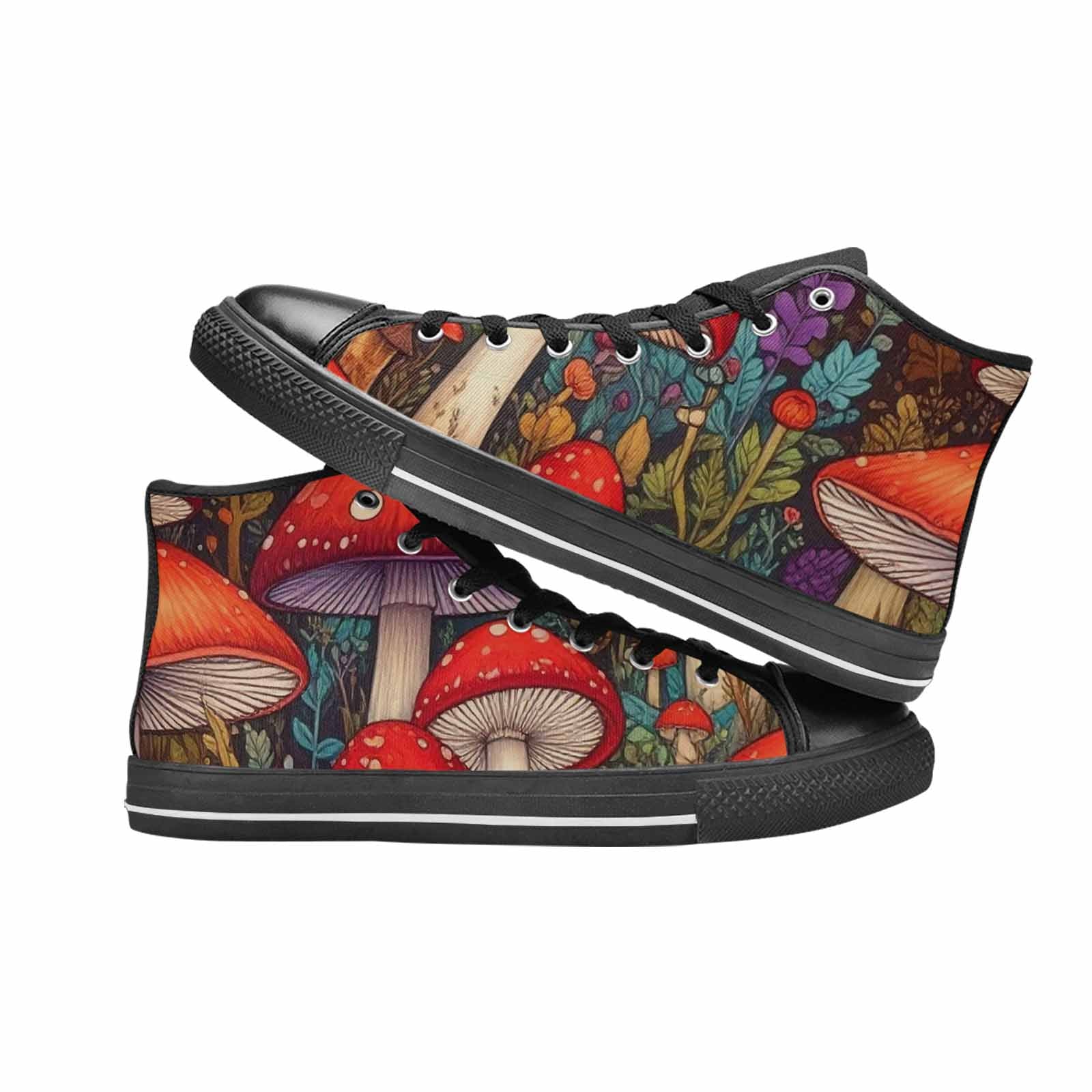 WOMEN'S Mushroom High Top Canvas Grunge Shoes
