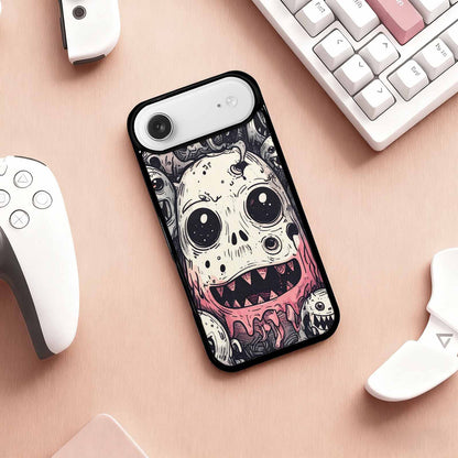 iPhone 17 Air Case — Black Ink Linework Creature Pattern Original, Unique Phone Case Design