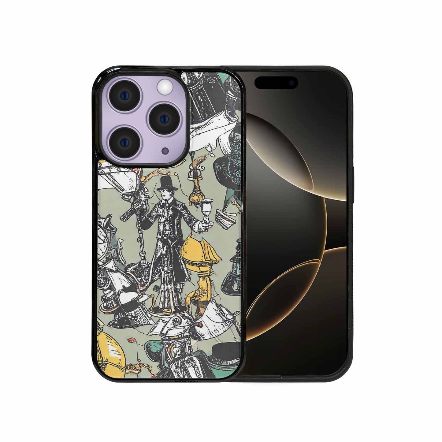 iPhone 15 Pro Case — Noir Spy Silhouette Pen Ink Noir, Custom Art Phone Cover