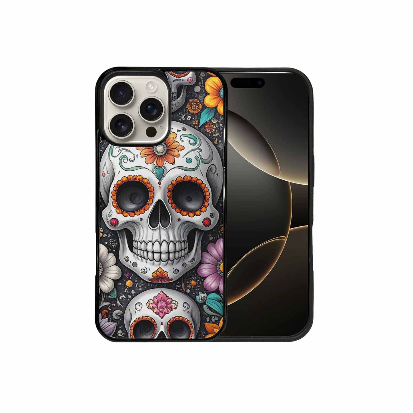 iPhone 16 Pro Max Case — Greyscale Black And White Dark Black, Custom Made Phone Cover