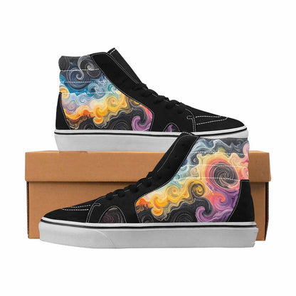 MEN'S Tie Dye High Top Canvas Unique Print Aesthetic Sneakers