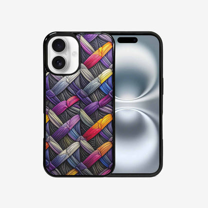 iPhone 16 Case — Asexual Flag Color Theme Small Rainbow, Custom Print Case Cover