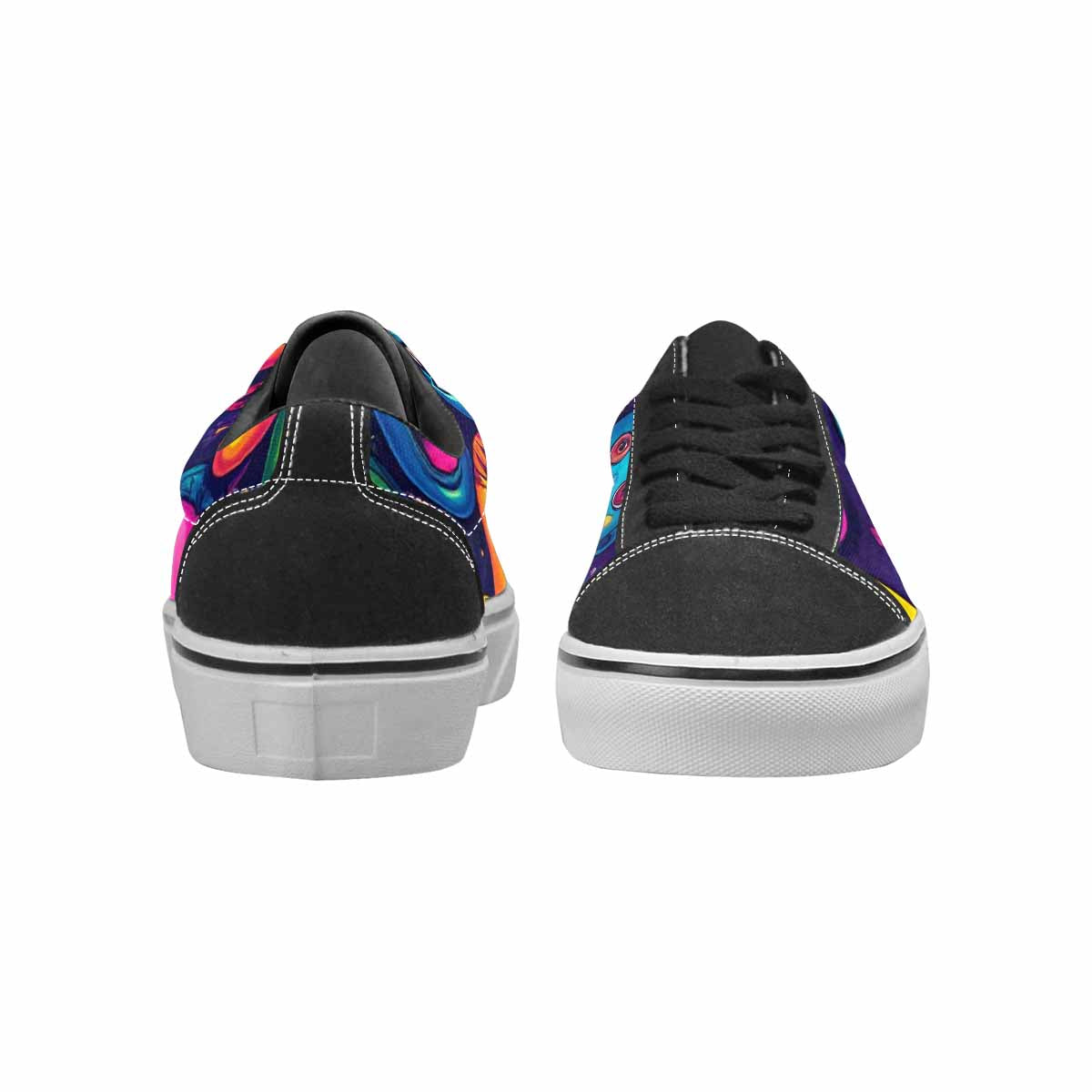 WOMEN'S Funny Looking Cartoon Canvas Lace-Up Vibrant Chaos Shoes