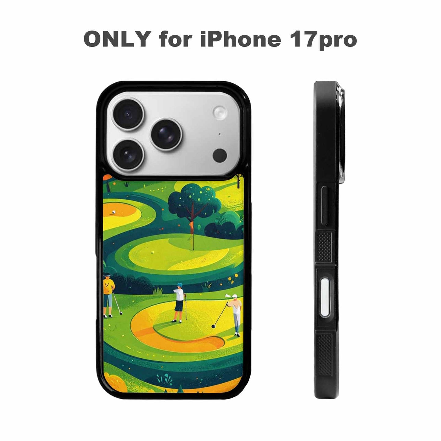 iPhone 17 Pro Case — Golf Cartoon Art Pattern Cartoon Cute, Custom Print Case Cover