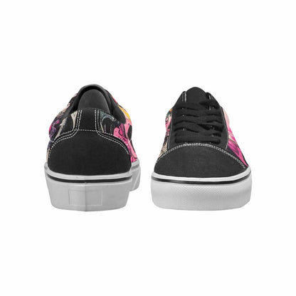 WOMEN'S Rainbow From Skull S Lace-Up Canvas Grunge Shoes