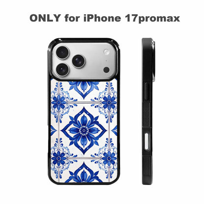 iPhone 17 Pro Max Case — Talavera Tile Floral, Unique Phone Case Design