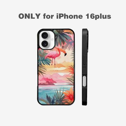 iPhone 16 Plus Case — Flamingo Tropical Flamingo Tropical Pattern Hundreds, Unique Phone Case Design