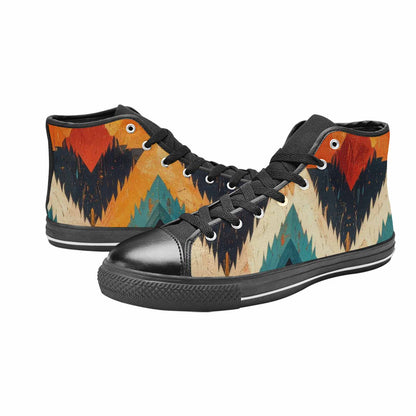 MEN'S Southwestern Geometric Diamond High Top Canvas Y2K Shoes