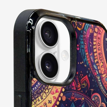 iPhone 16 Plus Case — Paisley Mandala, Custom Print Case Cover