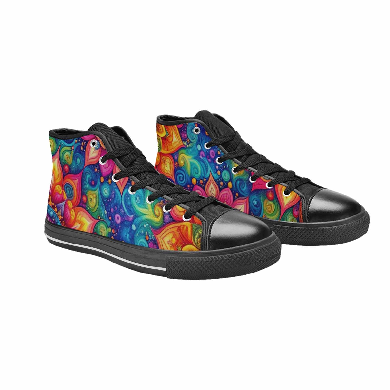 WOMEN'S Tie Dye Mandala High Top Canvas Vivid Sneakers