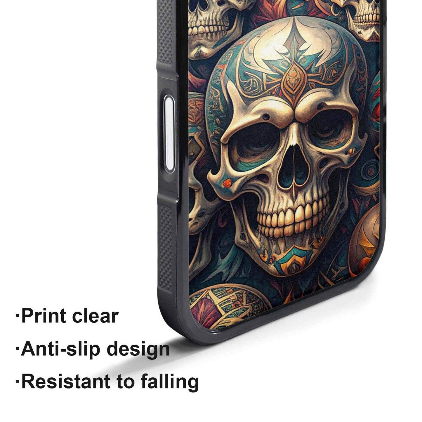 iPhone 17 Pro Max Case — Skull Dark Art Gothic Print Gothic, Custom Phone Case