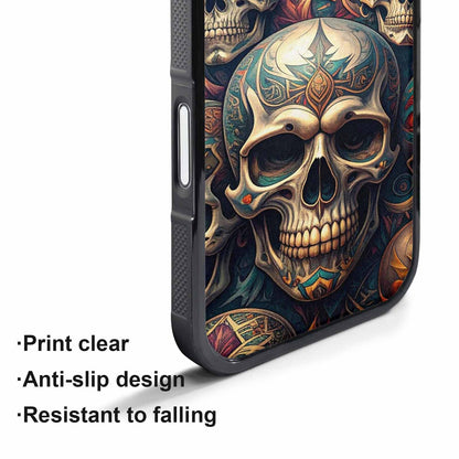 iPhone 17 Pro Max Case — Skull Dark Art Gothic Print Gothic, Custom Phone Case