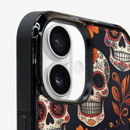iPhone 16 Plus Case — Dia De Los Muertos Sugar Skull, Custom Printed Phone Case