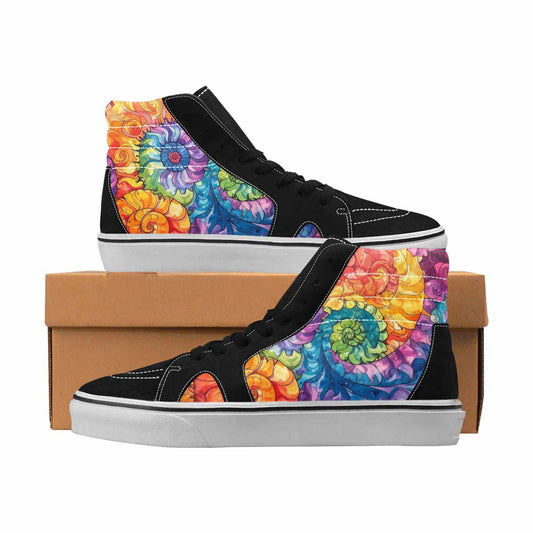 MEN'S Tie Dye High Top Canvas Custom Design Aesthetic Custom Kicks