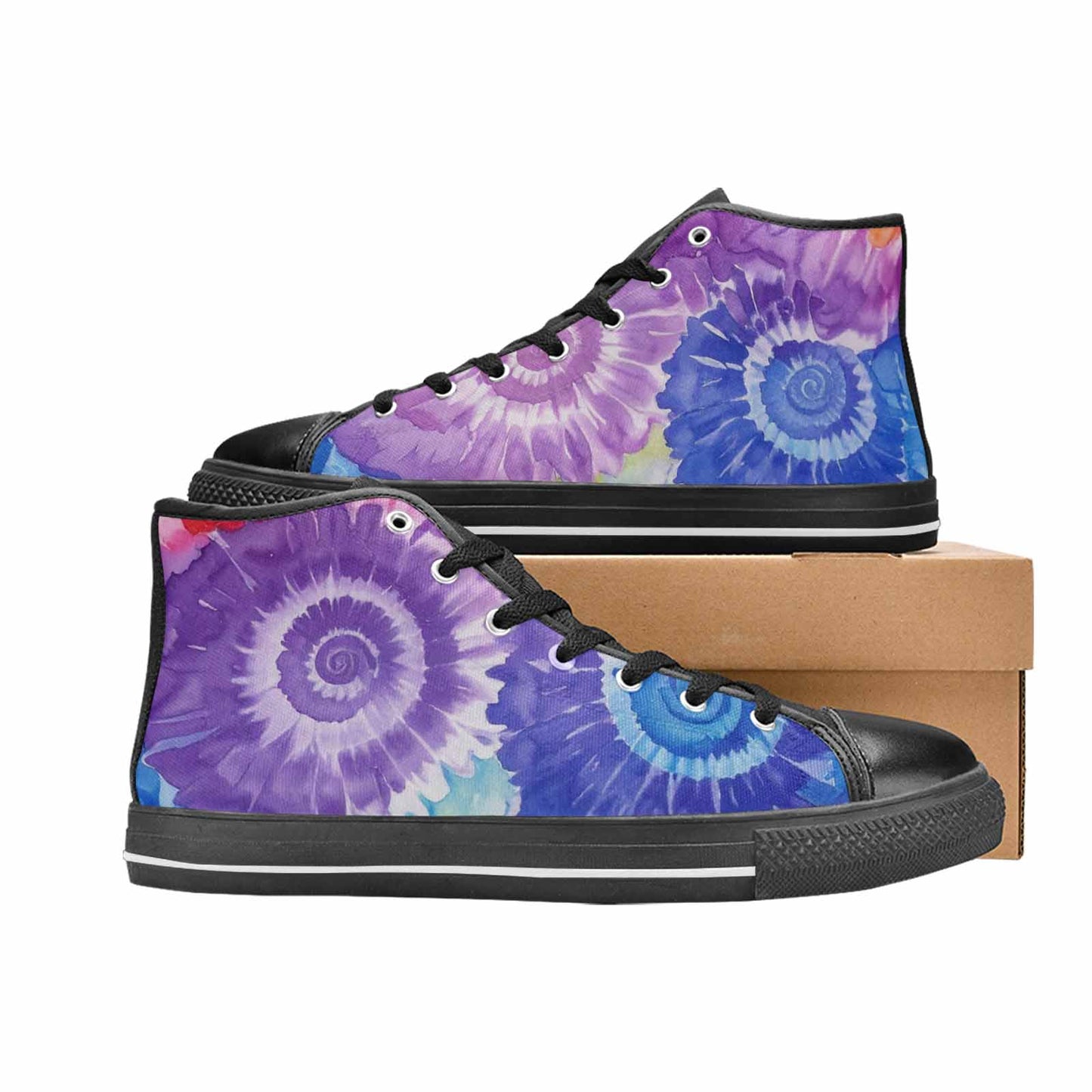 MEN'S Tie Dye Swirl High Top Canvas Dreamcore Shoes