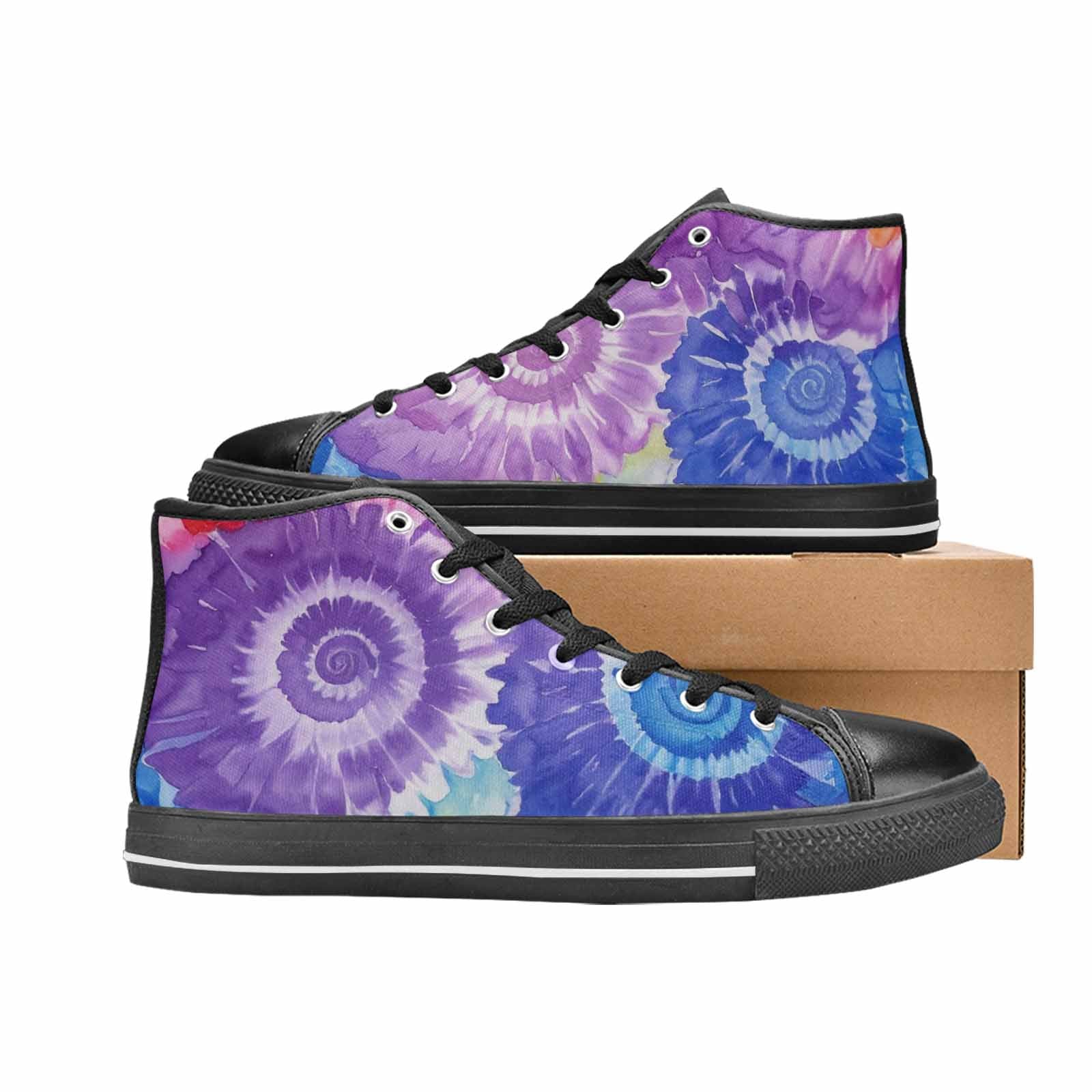 MEN'S Tie Dye Swirl High Top Canvas Dreamcore Shoes