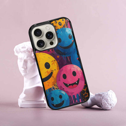 iPhone 16 Pro Case — Smiley Faces Animal Printsmile Prk, Custom Art Phone Cover