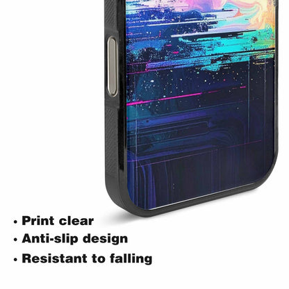 iPhone 15 Pro Max Case — Glitch Dark Art Seamless Pattern Vibrant, Custom Print Case Cover