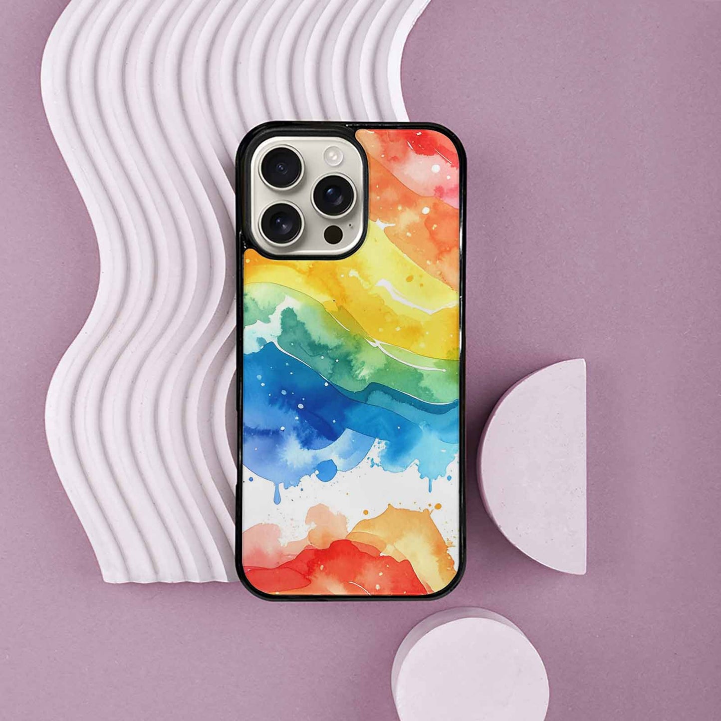 iPhone 16 Pro Max Case — Watercolor Splash Abstract Pattern Seamless Repeat, Unique Phone Case Design